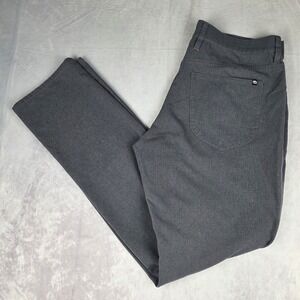 Travis Mathew Pants Men 33x32 Gray Open To Close Performance Charcoal Golf Chino